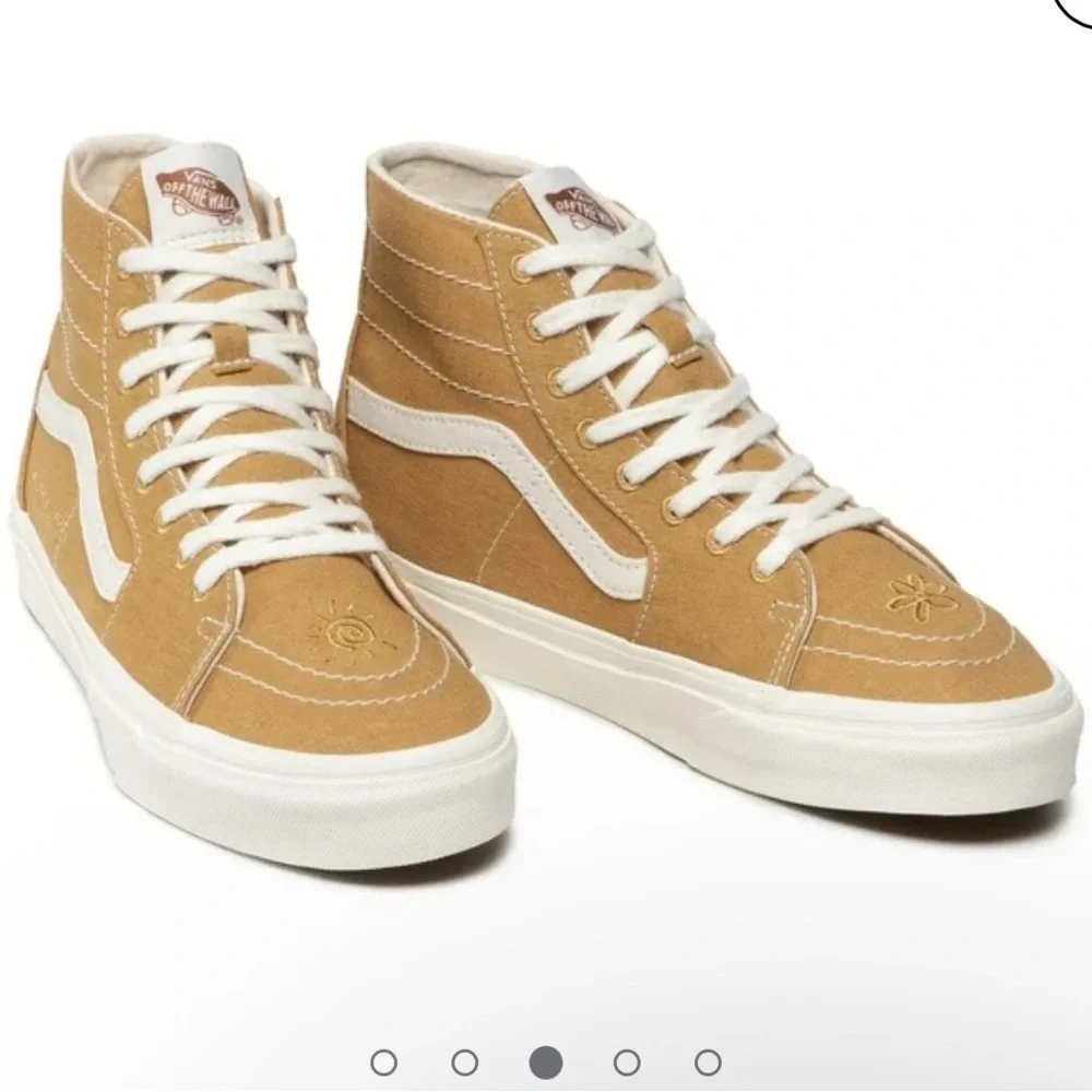 VANS Sk8-Hi Eco Theory Tapered Hemp Peace Leaf Mens 7 Womens 8.5 Mustard Gold - Picture 8 of 11